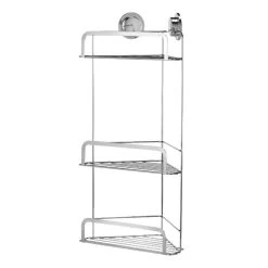 Croydex Stick 'N' Lock Three Tier Corner Basket - Chrome 5 Croydex Stick 'N' Lock Three Tier Corner Basket - Chrome -Shower Accessories croydex stick n lock three tier corner basket chrome qm290841 2