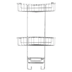Croydex Three Tier Corner Basket - Chrome