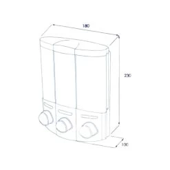 Croydex Triple Shampoo/Soap Dispenser - Chrome 7 Croydex Triple Shampoo/Soap Dispenser - Chrome -Shower Accessories croydex triple shampoo soap dispenser chrome pa661041 3