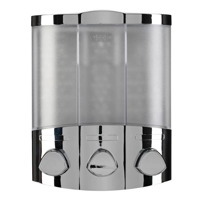 Croydex Triple Shampoo/Soap Dispenser - Chrome 1 Croydex Triple Shampoo/Soap Dispenser - Chrome