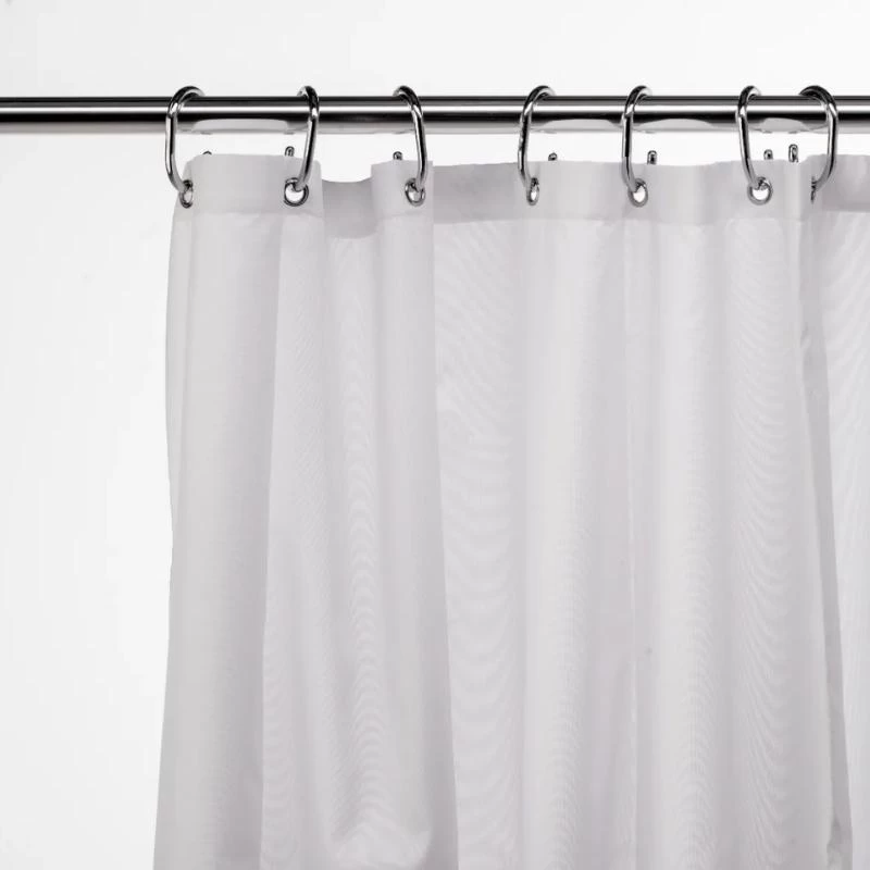 Croydex White Plain Shower Curtain 2 Croydex White Plain Shower Curtain - Image 2