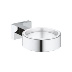 Grohe Essentials Cube Glass/Soap Dish Holder - Chrome
