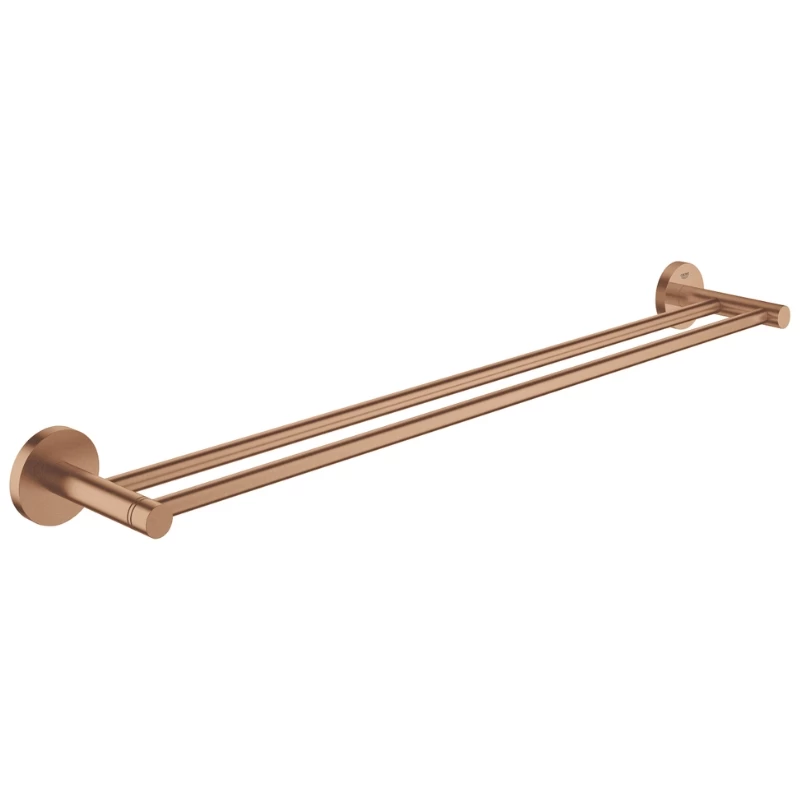 Grohe Essentials Double Towel Rail - Brushed Warm Sunset 1 Grohe Essentials Double Towel Rail - Brushed Warm Sunset