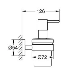 Grohe Essentials Soap Dispenser With Holder - Brushed Nickel -Shower Accessories grohe essentials soap dispenser with holder brushed nickel 40448en1 1