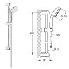 Grohe New Tempesta 100 Rail Set 2 Spray Patterns - Chrome