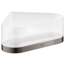 Grohe Selection Corner Shower Tray With Holder - Hard Graphite