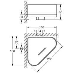 Grohe Selection Corner Shower Tray With Holder - Warm Sunset -Shower Accessories grohe selection corner shower tray with holder warm sunset 41038da0 2