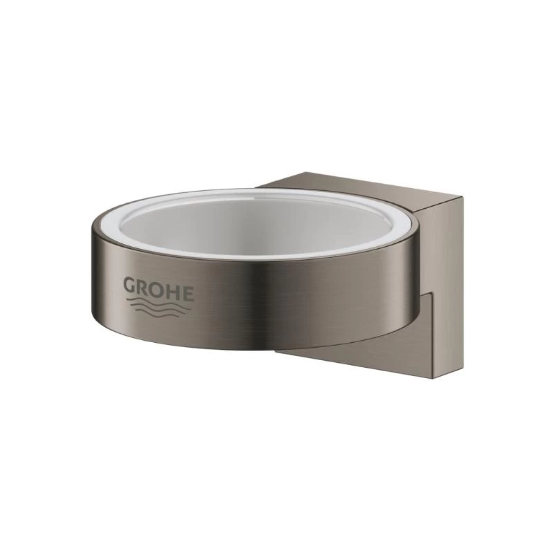 Grohe Selection Glass/Soap Dish Holder - Brushed Hard Graphite 2 Grohe Selection Glass/Soap Dish Holder - Brushed Hard Graphite - Image 2