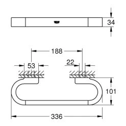 Grohe Selection Grip Bar - Brushed Warm Sunset 5 Grohe Selection Grip Bar - Brushed Warm Sunset -Shower Accessories grohe selection grip bar brushed warm sunset 41064dl0 2