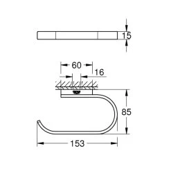 Grohe Selection Toilet Roll Holder - Supersteel 5 Grohe Selection Toilet Roll Holder - Supersteel -Shower Accessories grohe selection toilet roll holder supersteel 41068dc0 2