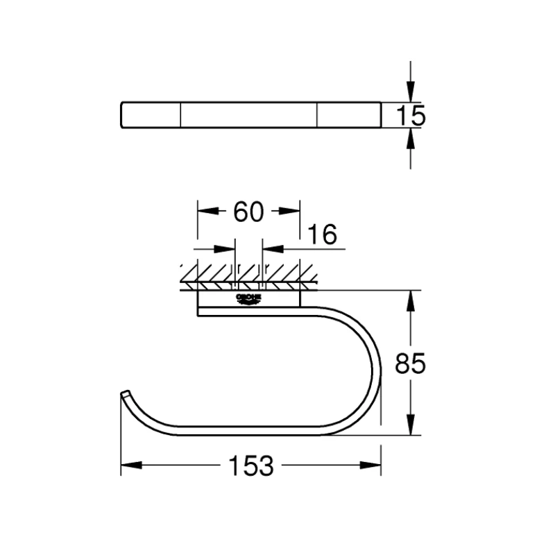 Grohe Selection Toilet Roll Holder - Supersteel 3 Grohe Selection Toilet Roll Holder - Supersteel - Image 3