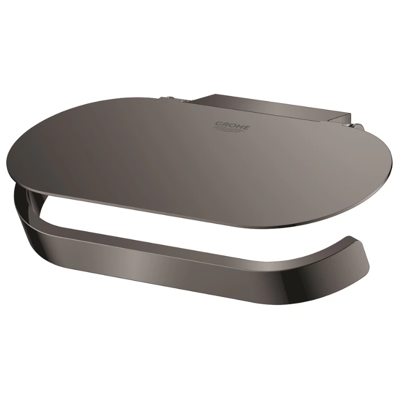 Grohe Selection Toilet Roll Holder With Cover - Hard Graphite 2 Grohe Selection Toilet Roll Holder With Cover - Hard Graphite - Image 2