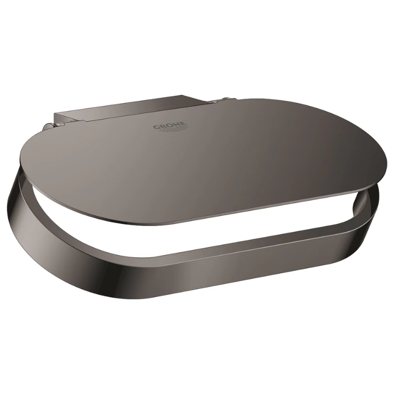 Grohe Selection Toilet Roll Holder With Cover - Hard Graphite 1 Grohe Selection Toilet Roll Holder With Cover - Hard Graphite