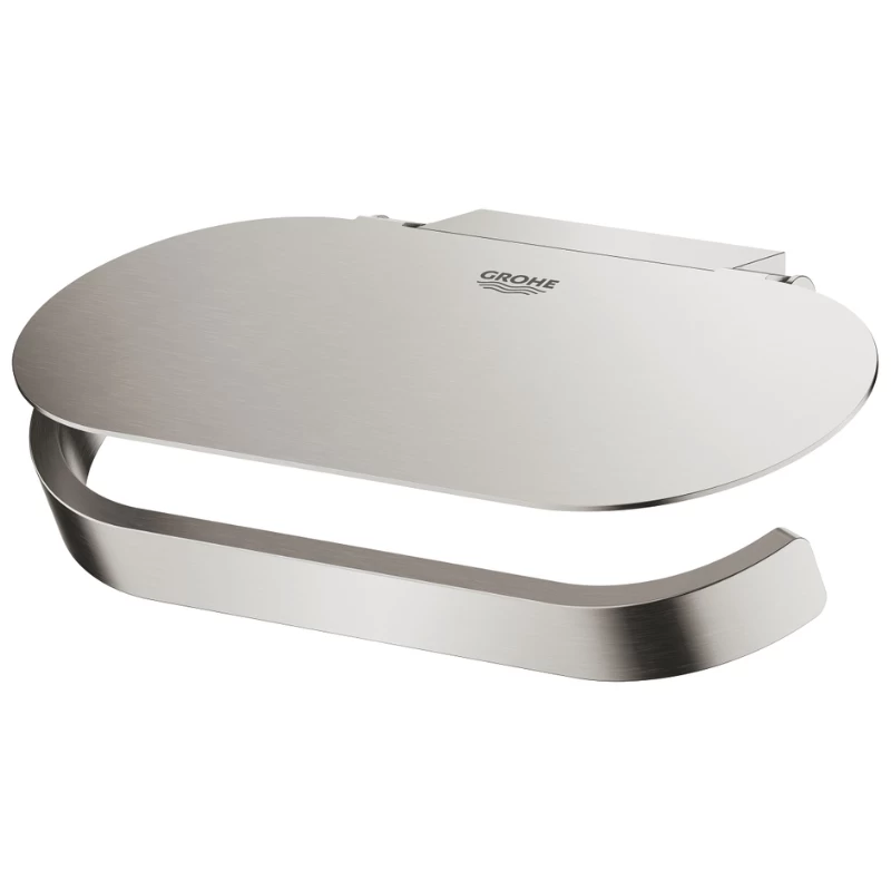 Grohe Selection Toilet Roll Holder With Cover - Supersteel 2 Grohe Selection Toilet Roll Holder With Cover - Supersteel - Image 2
