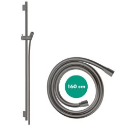 Shower Accessories -Shower Accessories hansgrohe unica shower rail s puro 90 cm with shower hose brushed black chrome 28631340 1