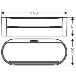 Hansgrohe WallStoris Deep Storage Basket - Matt Black -Shower Accessories hansgrohe wallstoris deep storage basket matt black 27912670 2