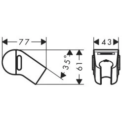 Hansgrohe WallStoris Push Slider - Matt Black -Shower Accessories hansgrohe wallstoris push slider matt black 27917670 2