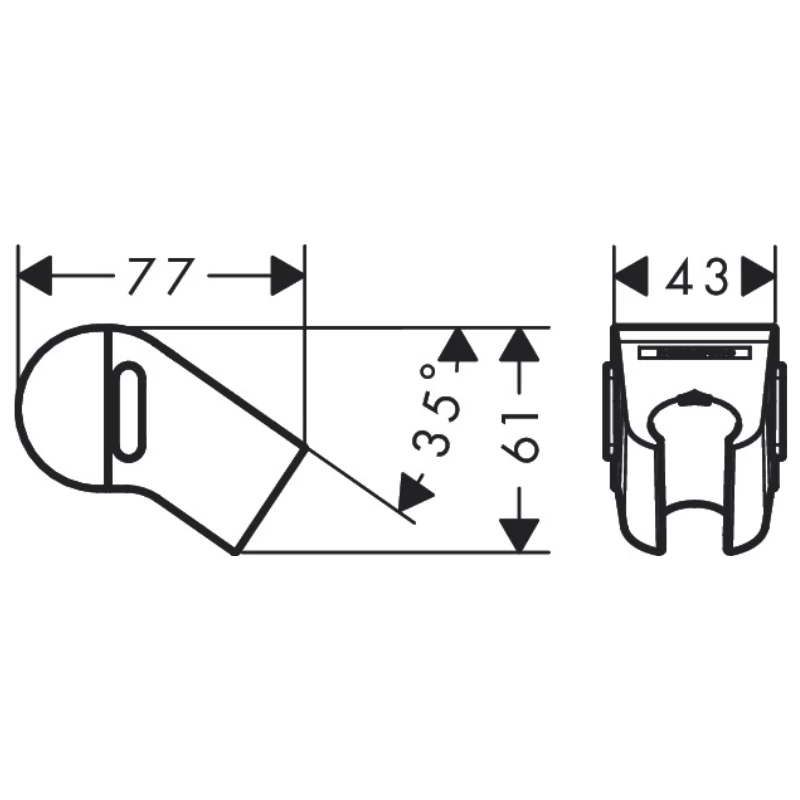 Hansgrohe WallStoris Push Slider - Matt White 2 Hansgrohe WallStoris Push Slider - Matt White - Image 2