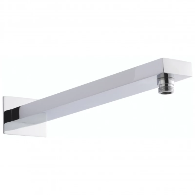 Hudson Reed Small Rectangle Wall Mounted Shower Arm - Chrome 1 Hudson Reed Small Rectangle Wall Mounted Shower Arm - Chrome