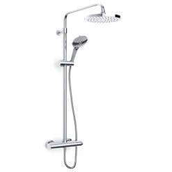 Inta Enzo Dual Outlet Safe Touch Thermostatic Bar Mixer Shower - Chrome