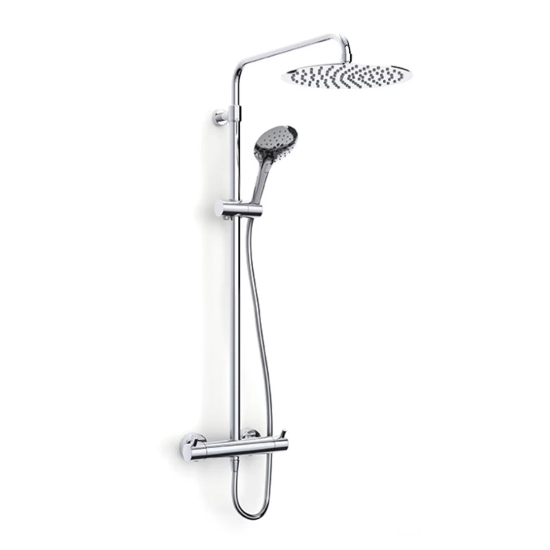 Inta Kiko Deluxe Dual Thermostatic Bar Mixer Shower - Chrome 1 Inta Kiko Deluxe Dual Thermostatic Bar Mixer Shower - Chrome
