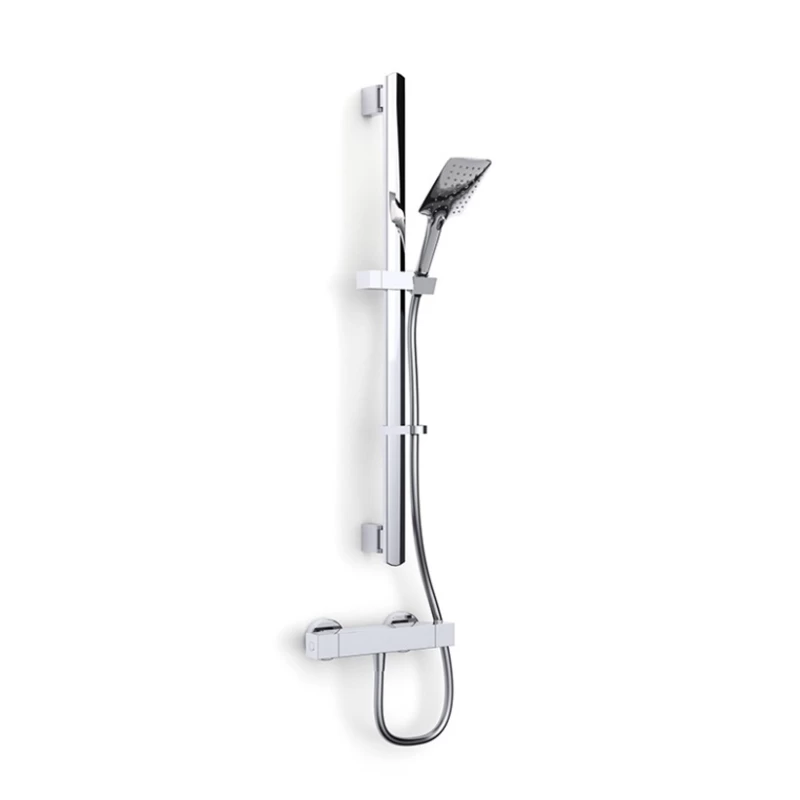 Inta Nulo Deluxe Safe Touch Thermostatic Bar Mixer Shower - Chrome 1 Inta Nulo Deluxe Safe Touch Thermostatic Bar Mixer Shower - Chrome