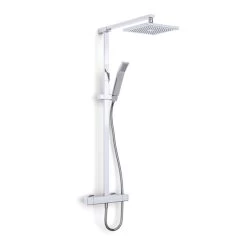 Inta Nulo Safe Touch Dual Thermostatic Bar Mixer Shower - Chrome