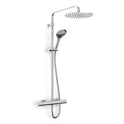 Inta Puro Deluxe Dual Thermostatic Bar Mixer Shower - Chrome