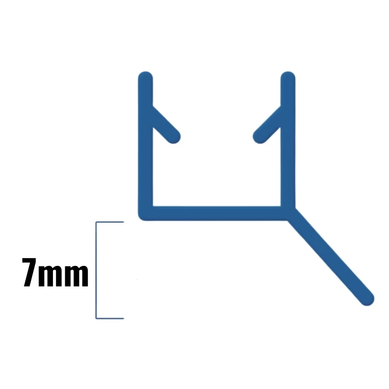 Inventive Creations Bottom Drip Seal - 8mm Glass - 7mm - 1200mm Long 2 Inventive Creations Bottom Drip Seal - 8mm Glass - 7mm - 1200mm Long - Image 2