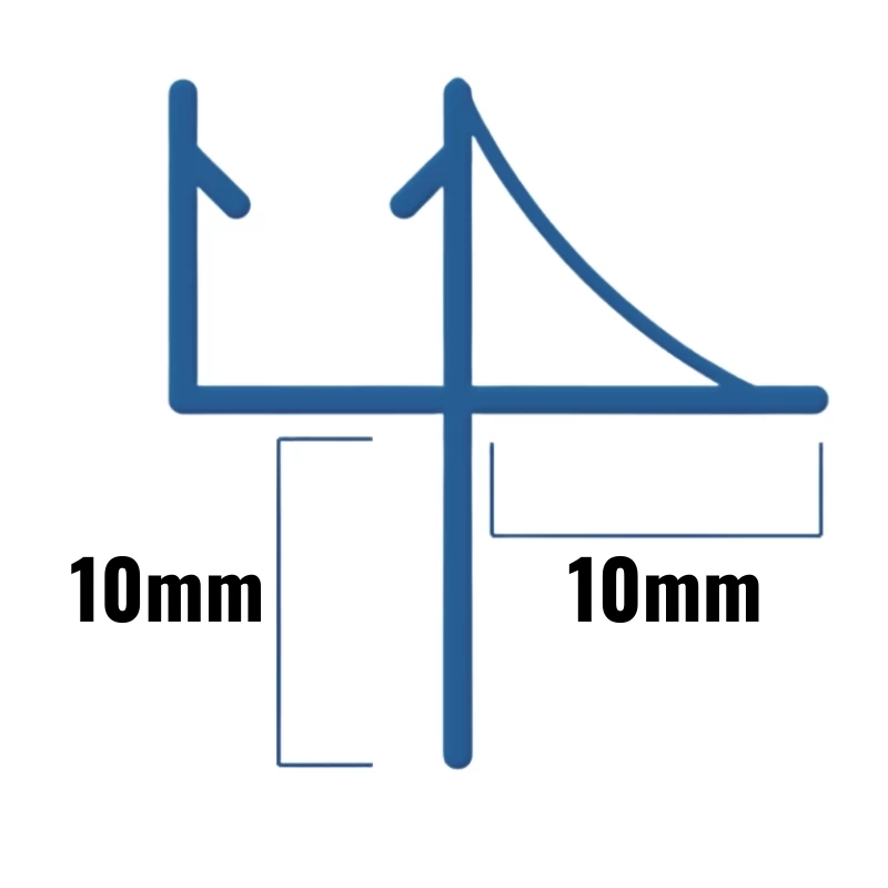 Inventive Creations Bottom Sweep Seal - 4-6mm Glass - 10mm -1200mm Long 2 Inventive Creations Bottom Sweep Seal - 4-6mm Glass - 10mm -1200mm Long - Image 2
