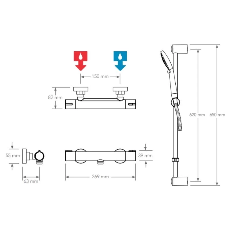 Mira Eco EV Bar Mixer Shower - Chrome 3 Mira Eco EV Bar Mixer Shower - Chrome - Image 3