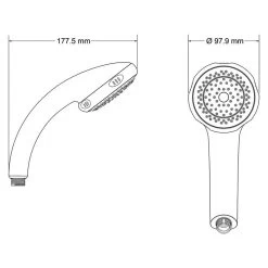 Mira Logic Adjustable Shower Head - Chrome (was 450.35) -Shower Accessories mira logic adjustable shower head chrome 2.1605.176 3