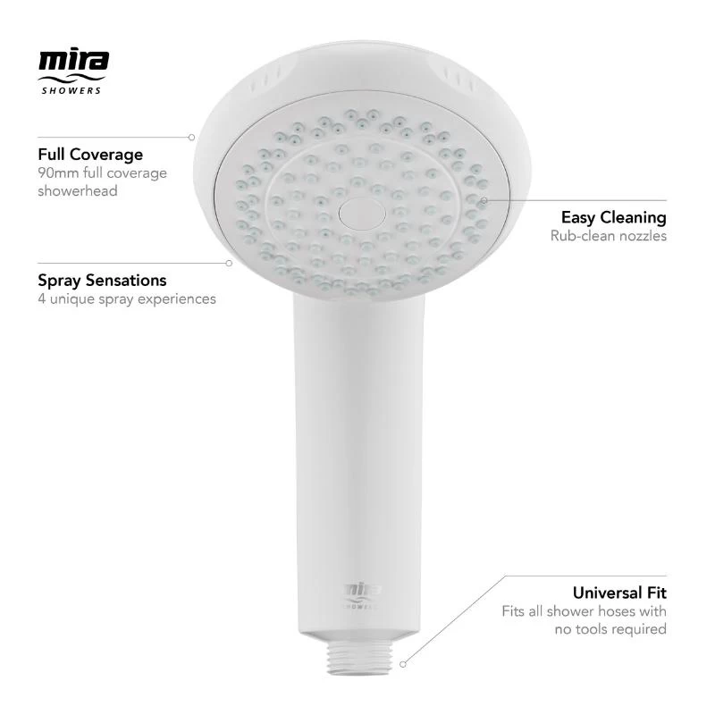 Mira Logic Adjustable Shower Head - White (was 450.34) 3 Mira Logic Adjustable Shower Head - White (was 450.34) - Image 3