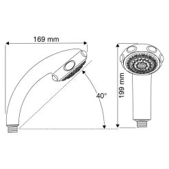 Mira Logic Adjustable Shower Head - White (was 450.34) 7 Mira Logic Adjustable Shower Head - White (was 450.34) -Shower Accessories mira logic adjustable shower head white 2.1605.177 3