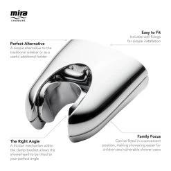 Mira Logic Fixed To Wall Shower Head Holder - Chrome 7 Mira Logic Fixed To Wall Shower Head Holder - Chrome -Shower Accessories mira logic fixed to wall shower head holder chrome 2.1605.150 3