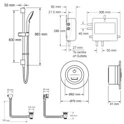 Mira Mode Next Gen Dual Bath Fill/Digital Shower - Pumped 7 Mira Mode Next Gen Dual Bath Fill/Digital Shower - Pumped -Shower Accessories mira mode dual bath fill digital shower pumped 1.1980.012 3