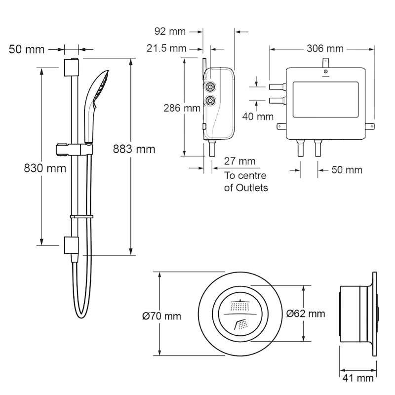 Mira Mode Next Gen Rear Fed Digital Shower - Pumped 4 Mira Mode Next Gen Rear Fed Digital Shower - Pumped - Image 4