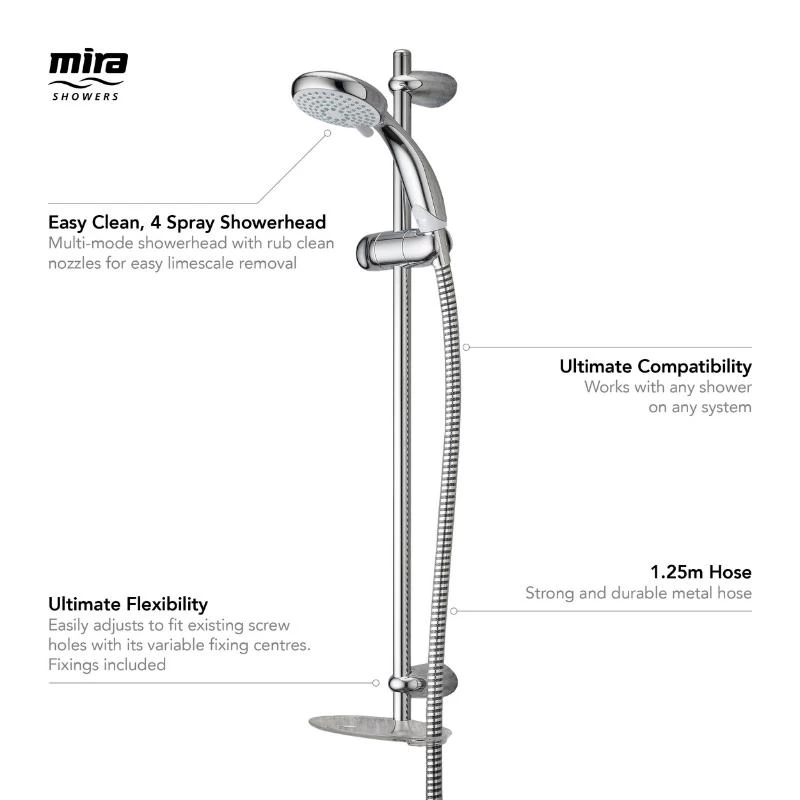 Mira Nectar Shower Fittings Kit Complete - Chrome 4 Mira Nectar Shower Fittings Kit Complete - Chrome - Image 4