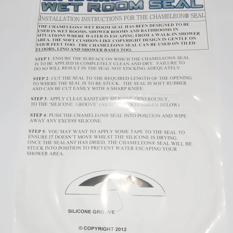 Uniblade Chameleon 2400mm Wet Room Threshold Strip Seal - Clear 2 Uniblade Chameleon 2400mm Wet Room Threshold Strip Seal - Clear - Image 2